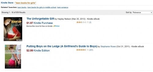 kindle porn amazon teen books for girls