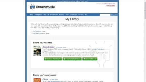 smashwords my library dropbox