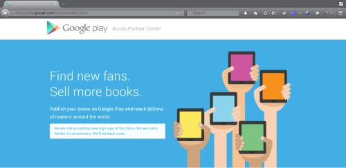 Partner Center google play books