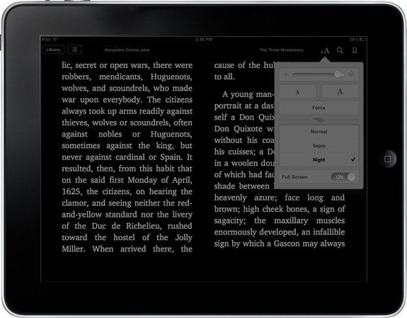 amazon kindle app night mode