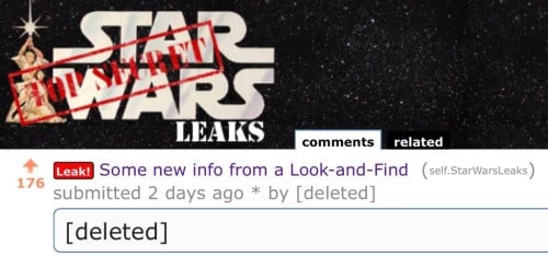 star wars TFA deleted Reddit