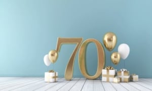 70 Birthday Cake Topper SILVER 70  Fabulous 70th Birthday  Etsy